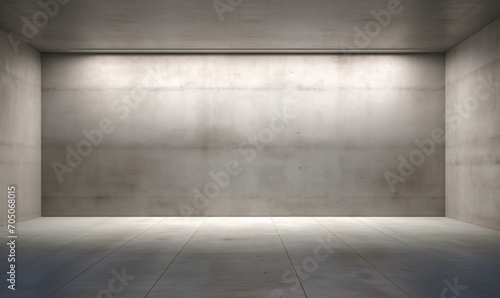 Empty, White, Concrete Wall with Light Shining Through Generative AI © Bipul Kumar