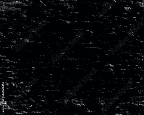 Crumpled black cardboard with dirty grunge retro effect wrinkles and wrinkled folds background. Monochrome black and white ink effect water color illustration. Dark grunge concrete texture wall.