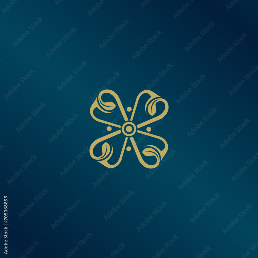 golden leaf luxury logo icon vector template golden leaf luxury logo icon vector template