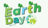 Earth Day. background, banner, card, poster, template. Vector illustration.