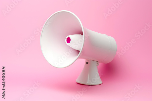 Pastel Megaphone with White Message Space