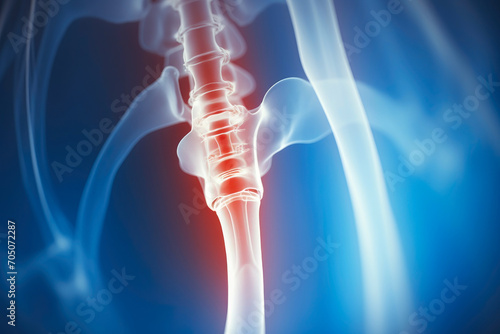 Focused Hip Joint Replacement X-Ray photo