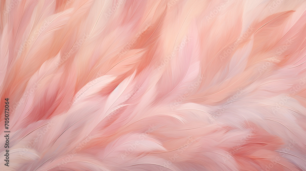 An artistic interpretation of a fluffy feather texture, with delicate and soft brushstrokes creating a light and airy feel Ai Generative