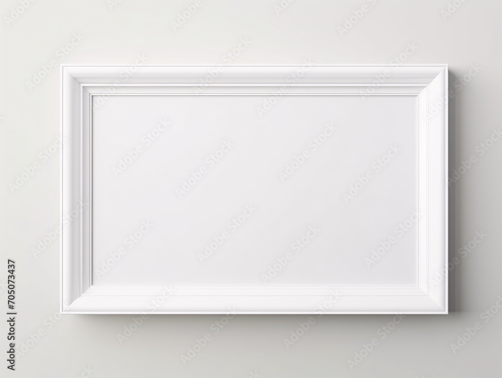 White Framed Picture with Empty Space Generative AI White Framed Picture with Empty Space Generative AI