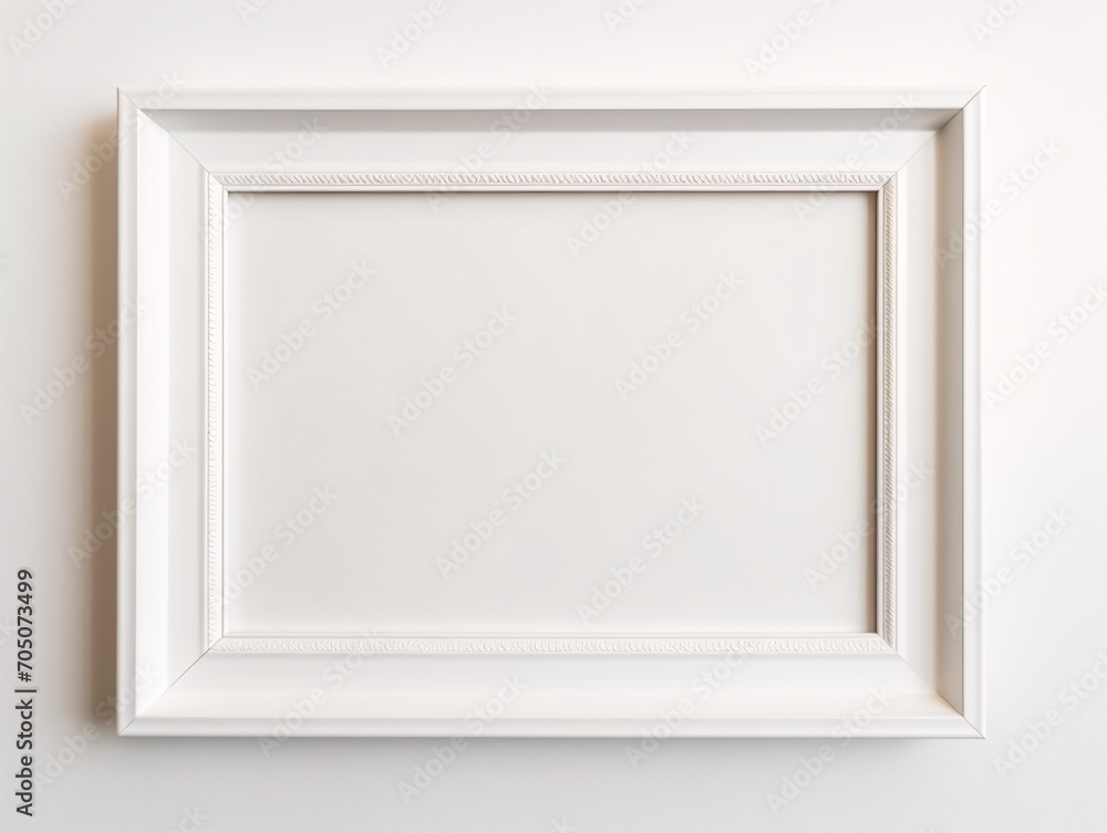White Frame with Empty Space Generative AI White Frame with Empty Space Generative AI