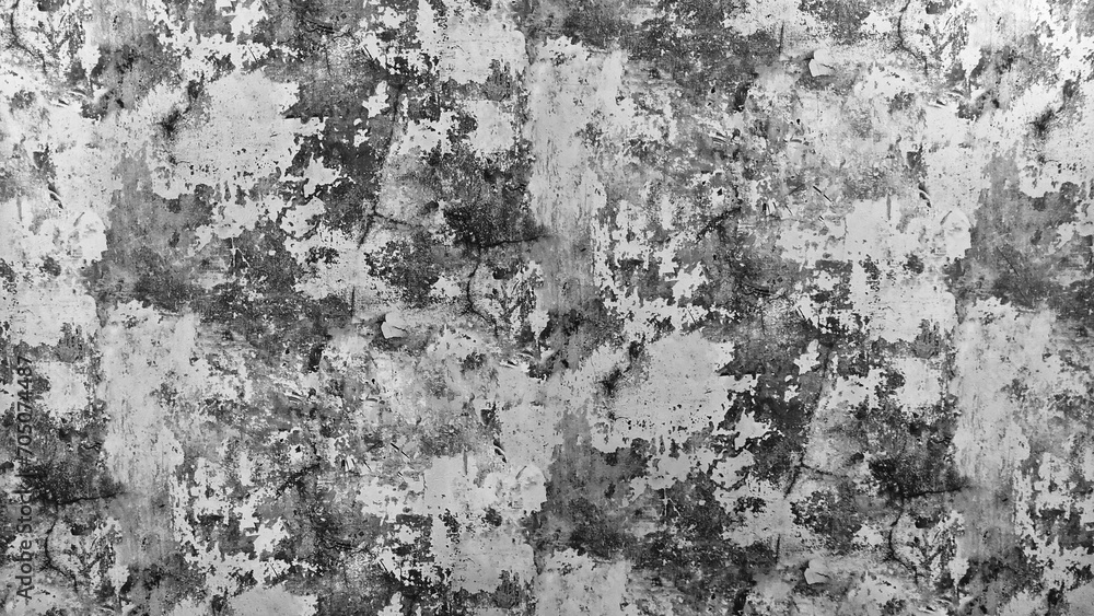 Wall with cracked old paint. Grunge background.