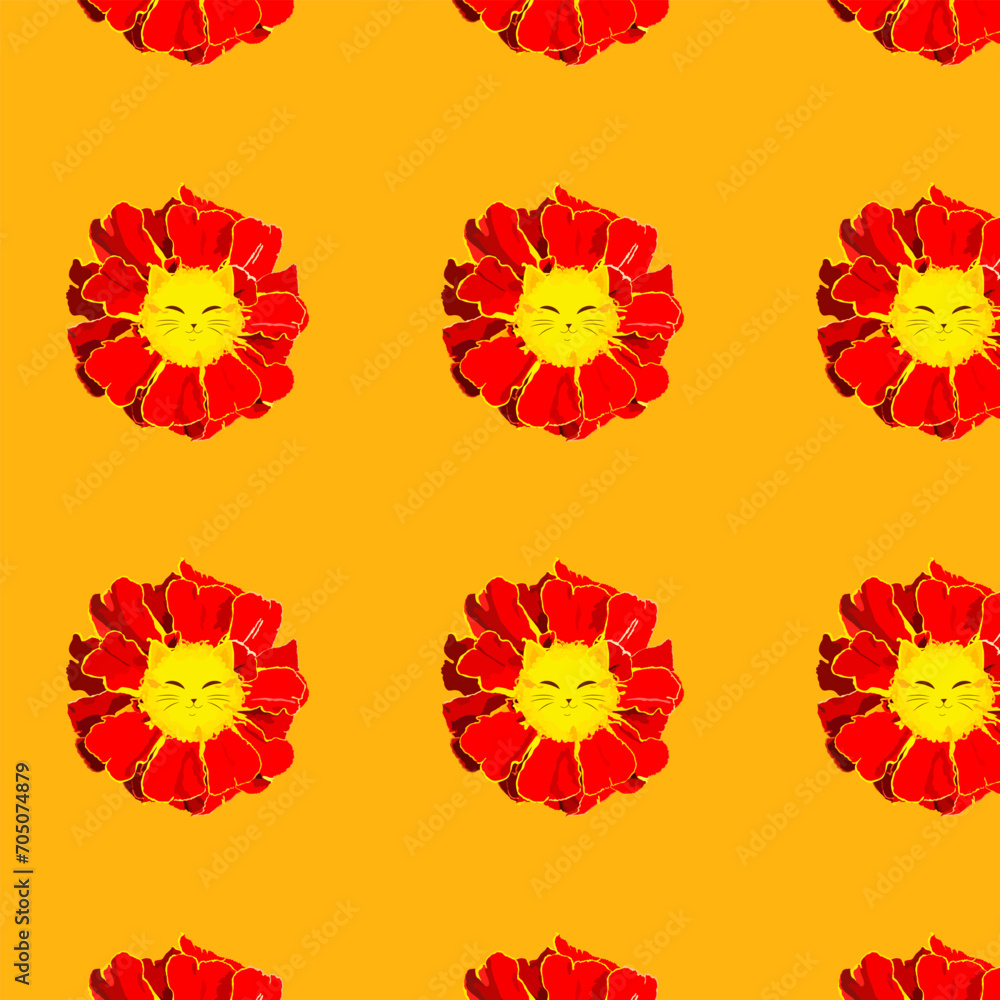 Pattern with flowers. Cute floral pattern. Vector illustration . For print.
