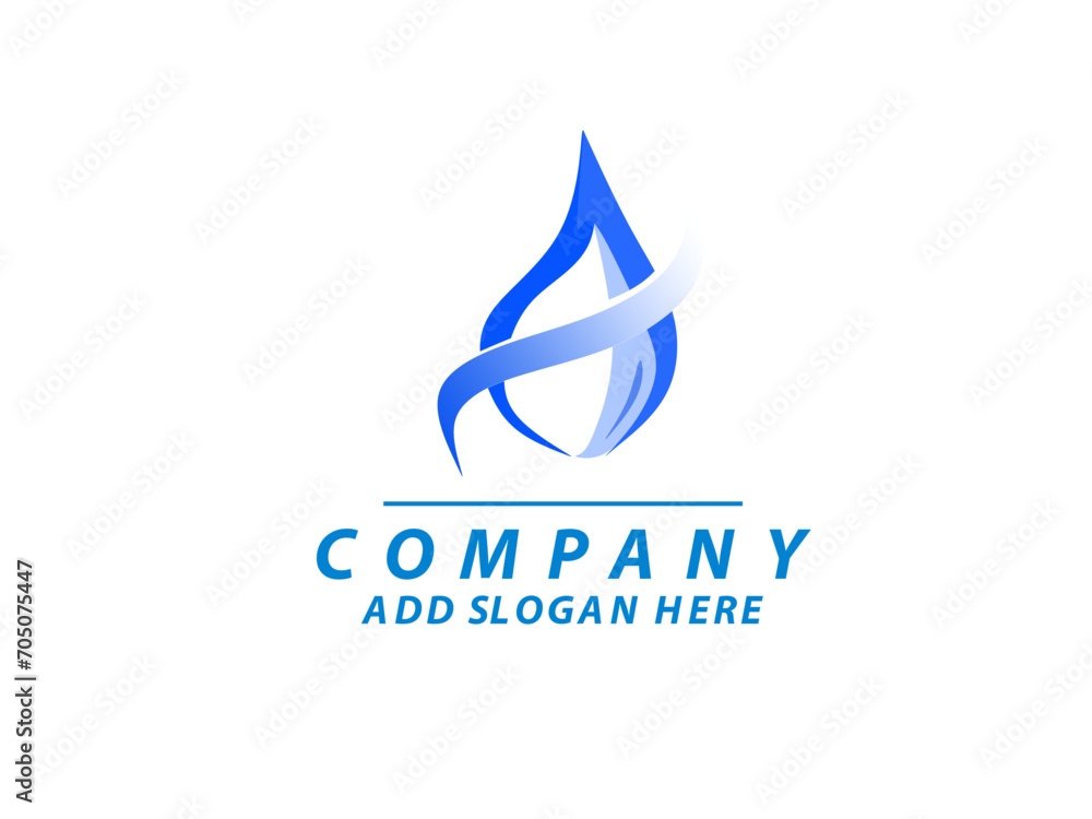 Water Logo. Water Drop in isolated background. Easy to Use and customize. Water Logo. Water Drop in isolated background. Easy to Use and customize.