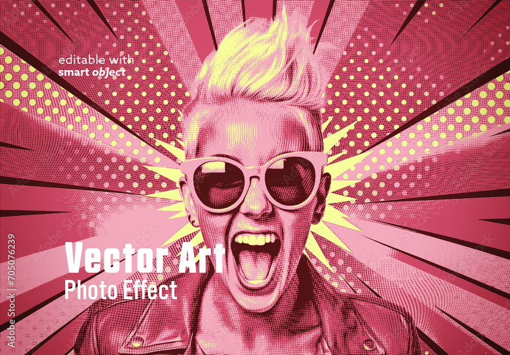Vector Art Photo Effect. Background Ai Generated Stock Template | Adobe ...