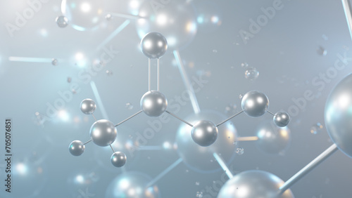 peracetic acid molecular structure, 3d model molecule, peroxy acid, structural chemical formula view from a microscope photo