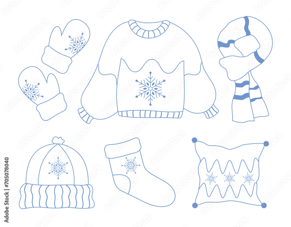 Winter season cute stuff vector art design for seasonal month Winter season cute stuff vector art design for seasonal month