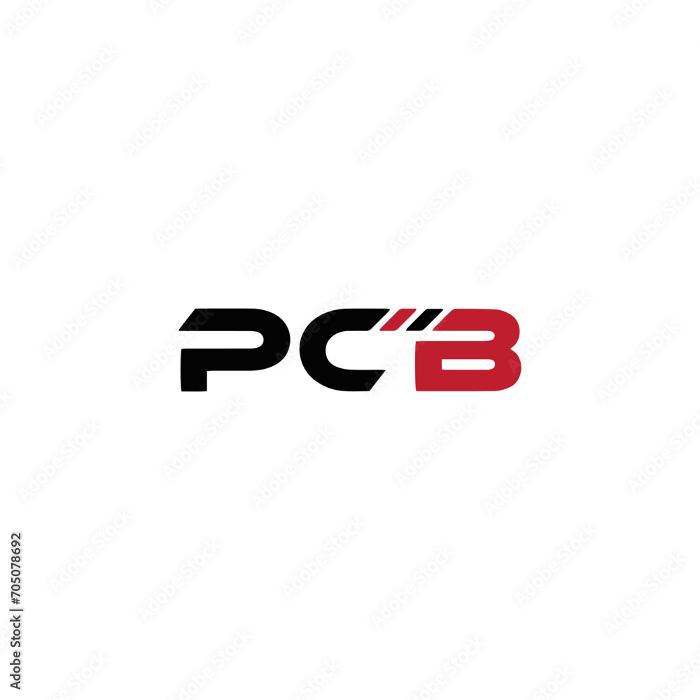 Obraz premium PCB logo. P C B design. White PCB letter. PCB, P C B letter logo design. Initial letter PCB letter logo set, linked circle uppercase monogram logo. P C B letter logo vector design. 