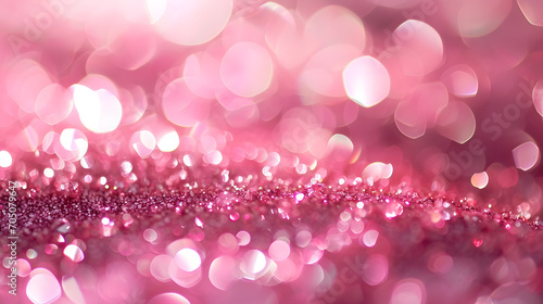 Sparkling Pink Bokeh Background with Glitter