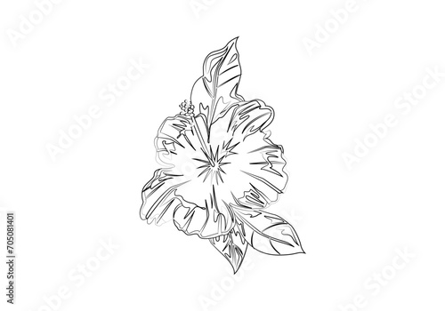 Icono de trazado negro dibujando una flor primaveral.