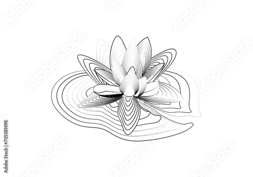 Icono de trazado negro dibujando una flor primaveral.