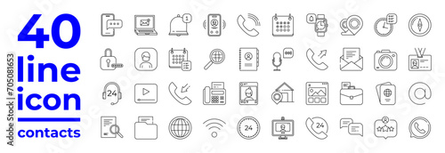 Contact us icon vector. Communication icon set