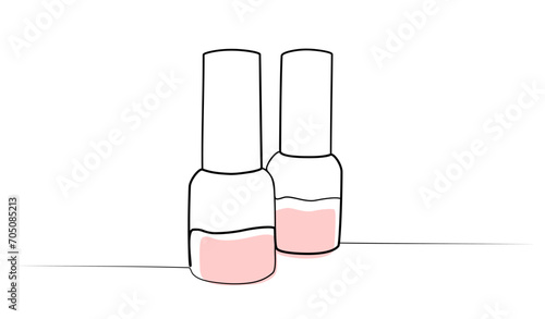 continuous drawing of nail polish of one line