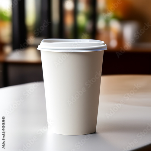 Paper cup on a table