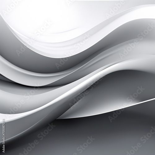 Abstract white, black and gray waves background