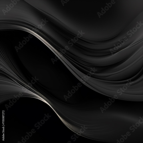 Black waves abstract background