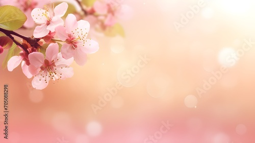 Spring flowers on a background of beautiful bokeh.