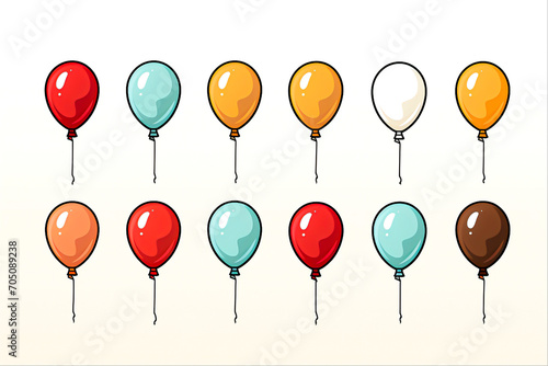 Vibrant Colorful Balloon Decorations for Joyous Celebrations Festive Party, Generative Ai