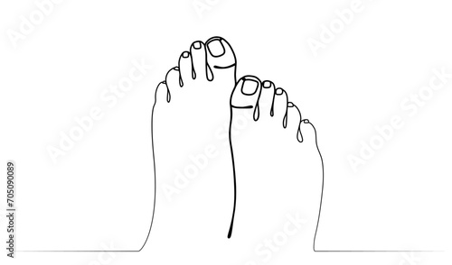 continuous drawing of legs in one line.