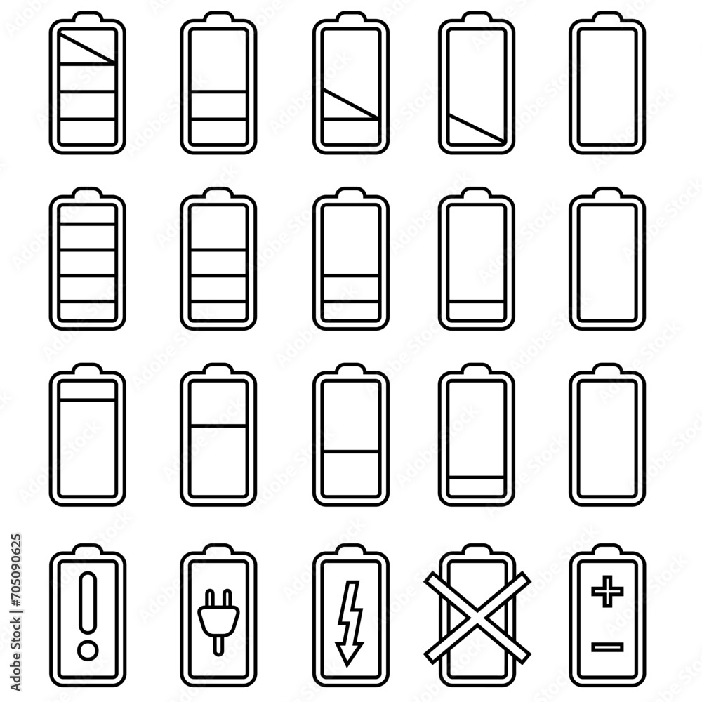 Battery charge icon vector. indicator battery illustration symbol. accumulator logo.