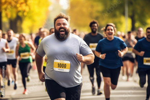 Person city race run fitness street competition group marathon sports runner athletics exercise © SHOTPRIME STUDIO