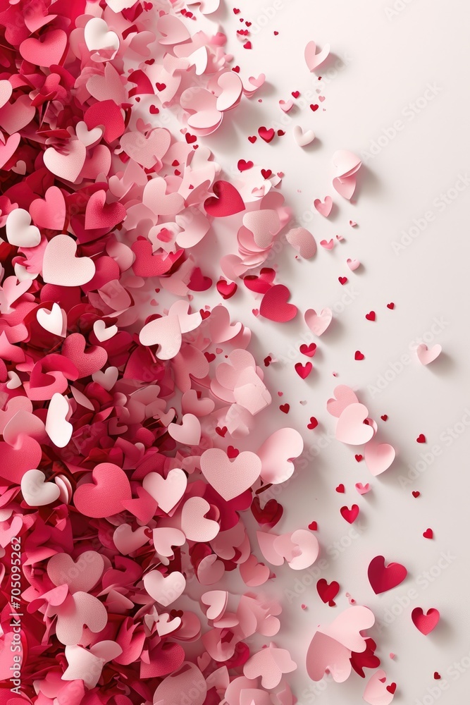 A large pile of pink and white hearts. Perfect for Valentine's Day or romantic-themed designs A large pile of pink and white hearts. Perfect for Valentine's Day or romantic-themed designs