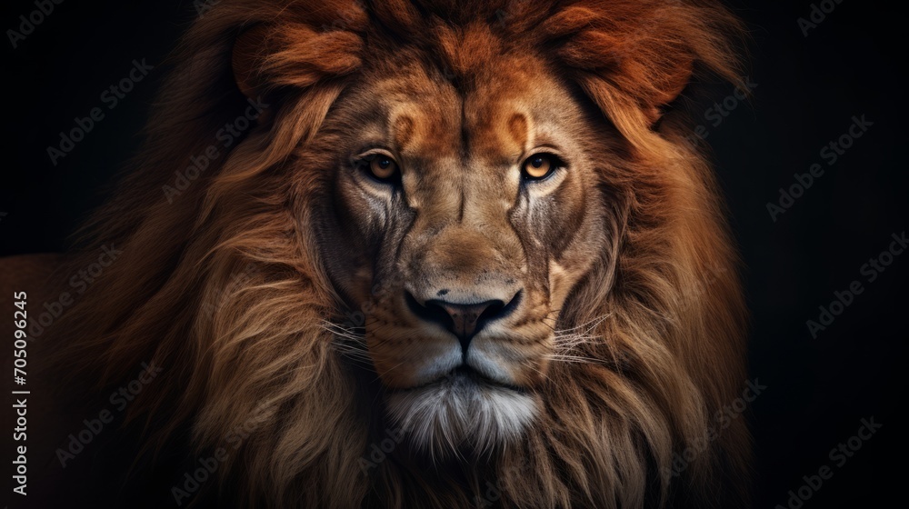 Lion majesty: stunning 8k high-definition wallpaper capturing the regal face of the king of the jungle