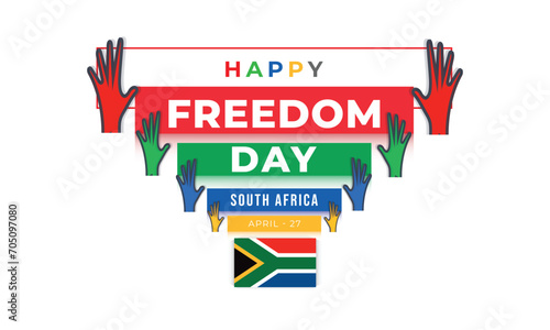 South Africa Freedom Day. background, banner, card, poster, template. Vector illustration.