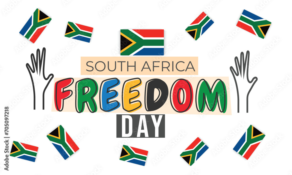 South Africa Freedom Day. background, banner, card, poster, template. Vector illustration.