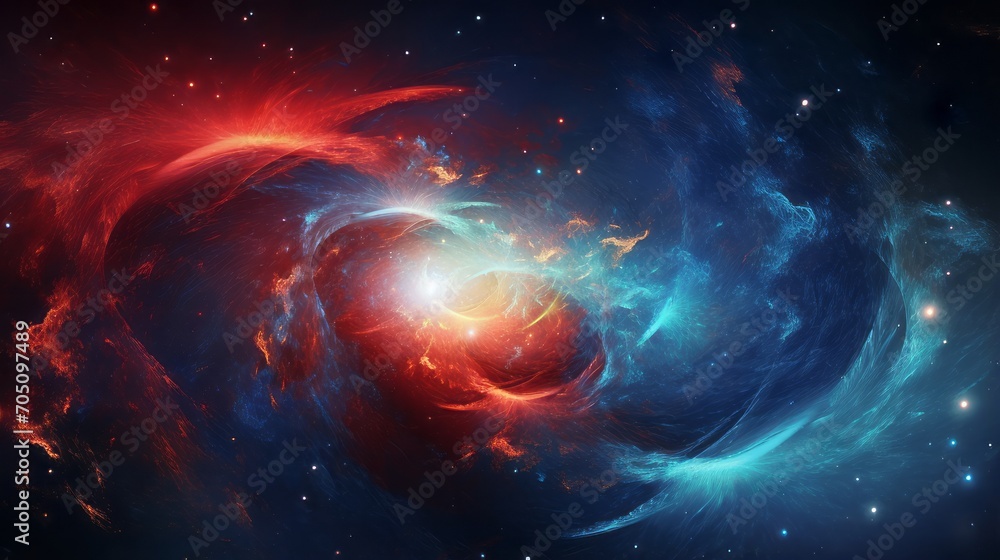 Image of a very colorful space scene