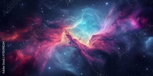 Colorful nebula in space © ParinApril
