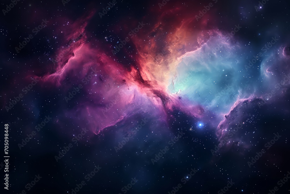Colorful nebula in space Colorful nebula in space