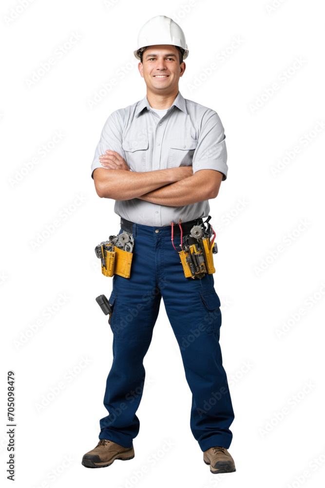 photo of a engineer with white safety helmet isolated on transparent background photo of a engineer with white safety helmet isolated on transparent background