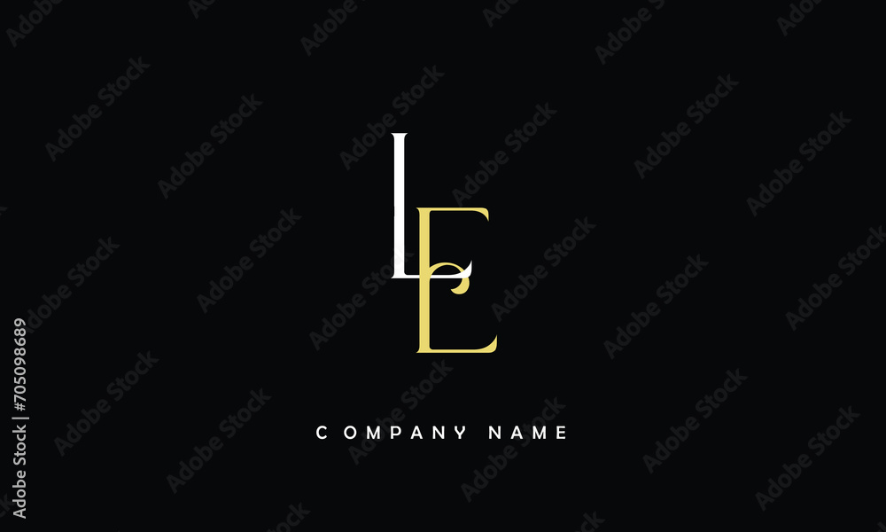Obraz premium LE, EL, L, E Alphabets Letters Logo Monogram