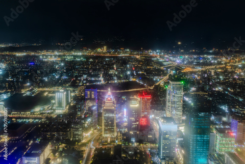 Night view of Taipei city. © eric1207cvb