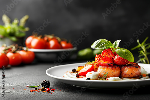 Wallpaper Mural Steak with vegetables Torontodigital.ca