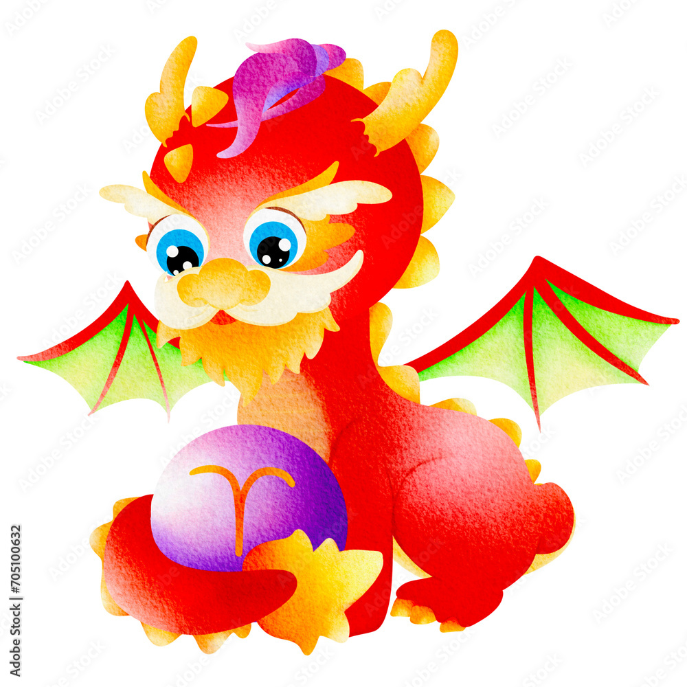 Naklejka premium Dragon Chinese New Year