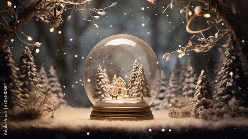 Magic of Christmas through elegantly composed ornament scene © Cloudyew