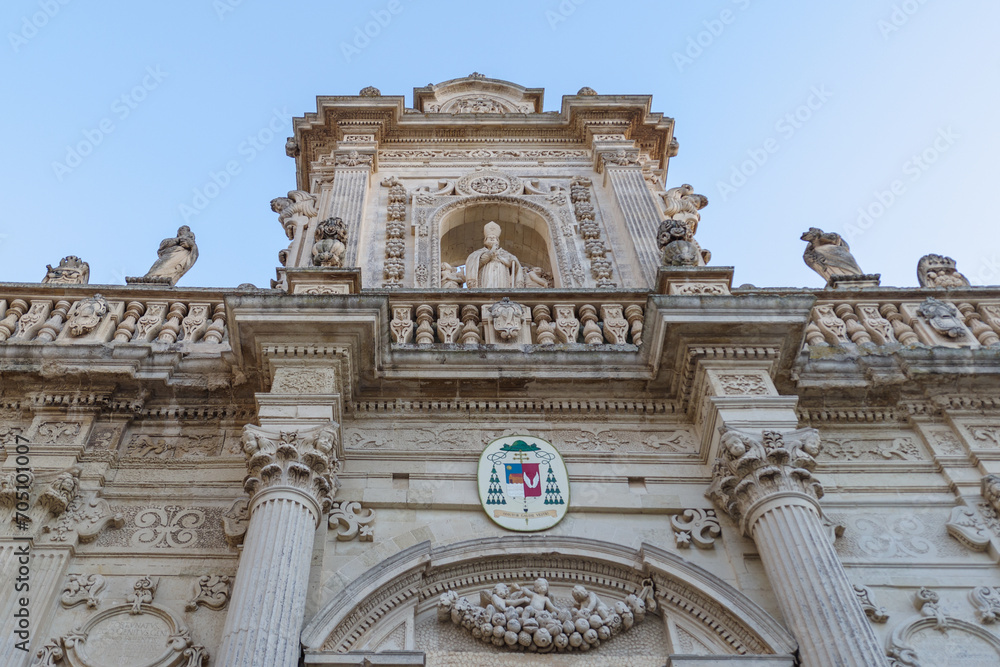 Detail of Facade in the Baroque style, Lecce, Italy