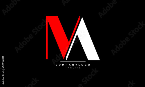 Alphabet letters Initials Monogram logo MA, MA INITIAL, MA letter