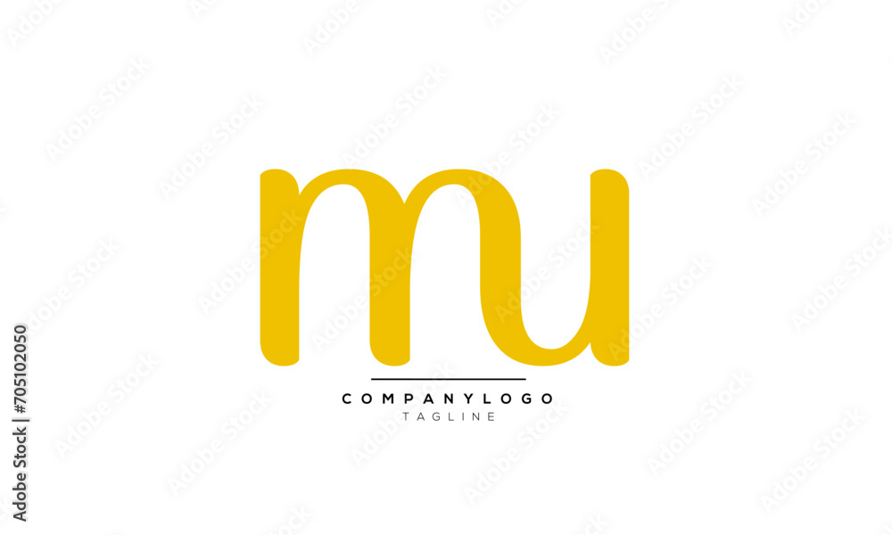 Alphabet letters Initials Monogram logo MU, MU INITIAL, MU letter Alphabet letters Initials Monogram logo MU, MU INITIAL, MU letter