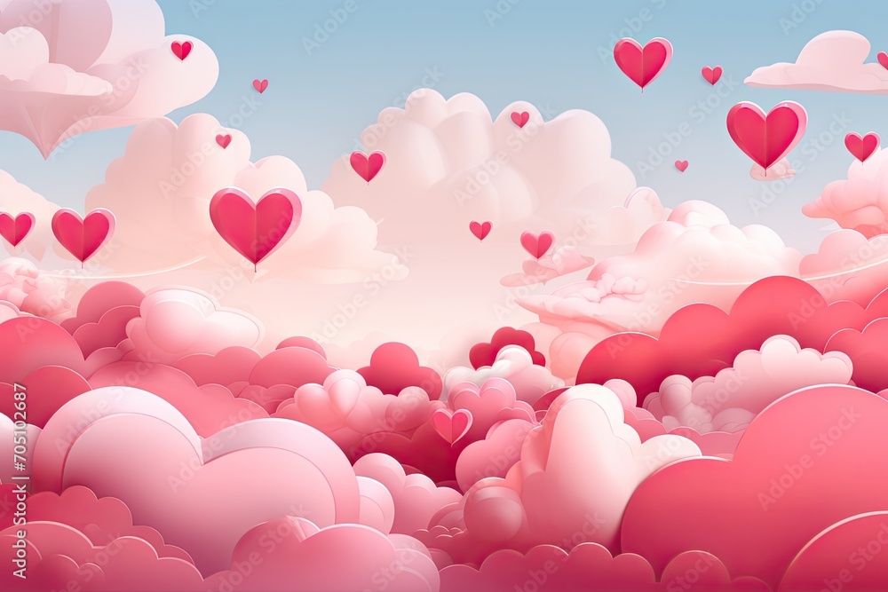 valentine's day design with hearts