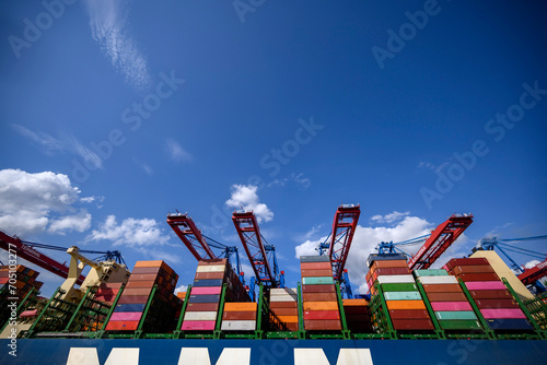 Container-Terminal im Hamburger Hafen  photo