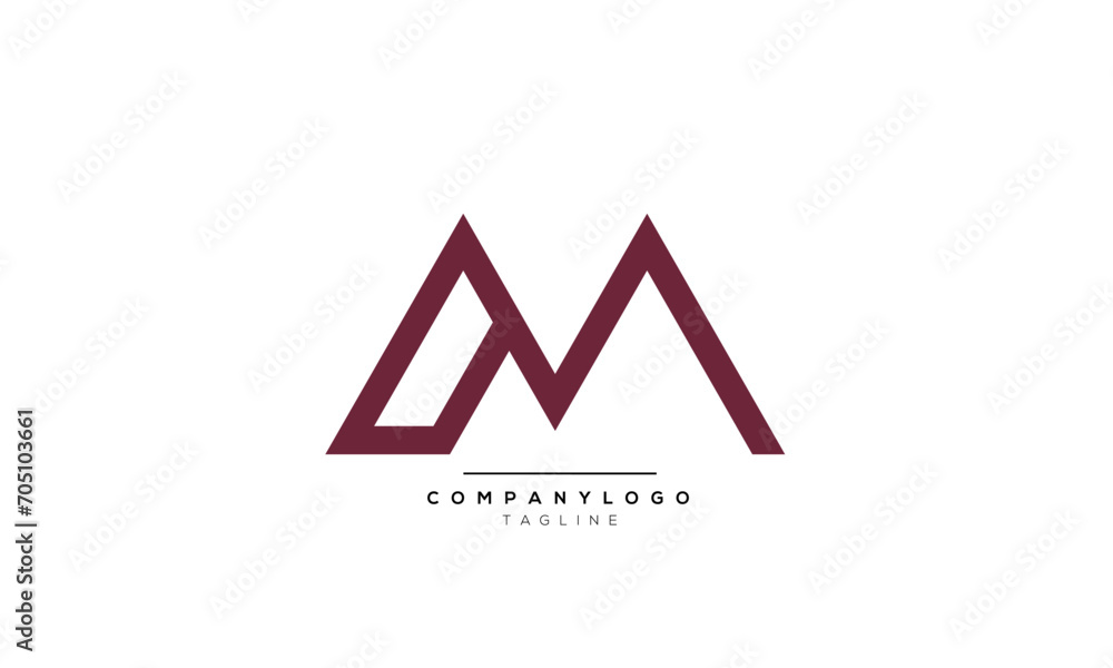 Alphabet letters Initials Monogram logo OM, OM INITIAL, OM letter Alphabet letters Initials Monogram logo OM, OM INITIAL, OM letter