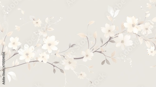 Subtle and graceful flower pattern adding a touch of elegance