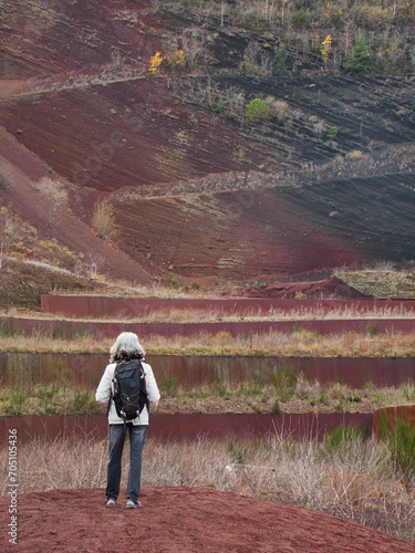 Volcanic area in Catalunya. Croscat volcano, Garrotxa park. Spain photo